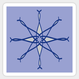 Compass rose - Purple Blue Sticker